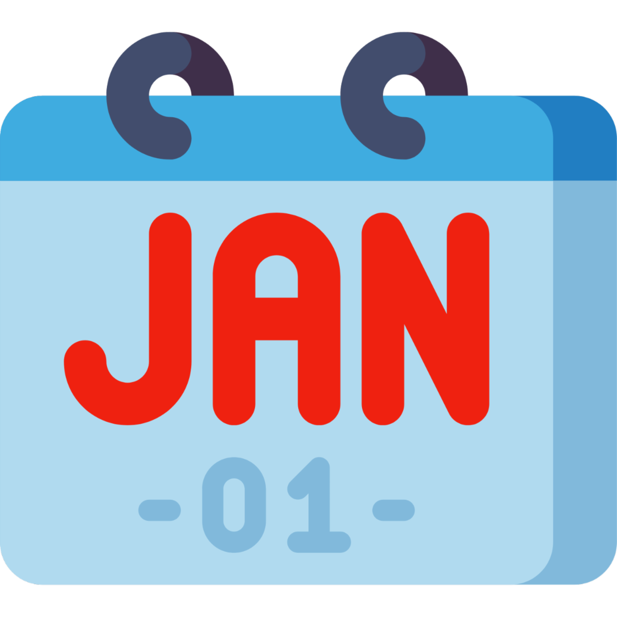 January 1 calendar icon
