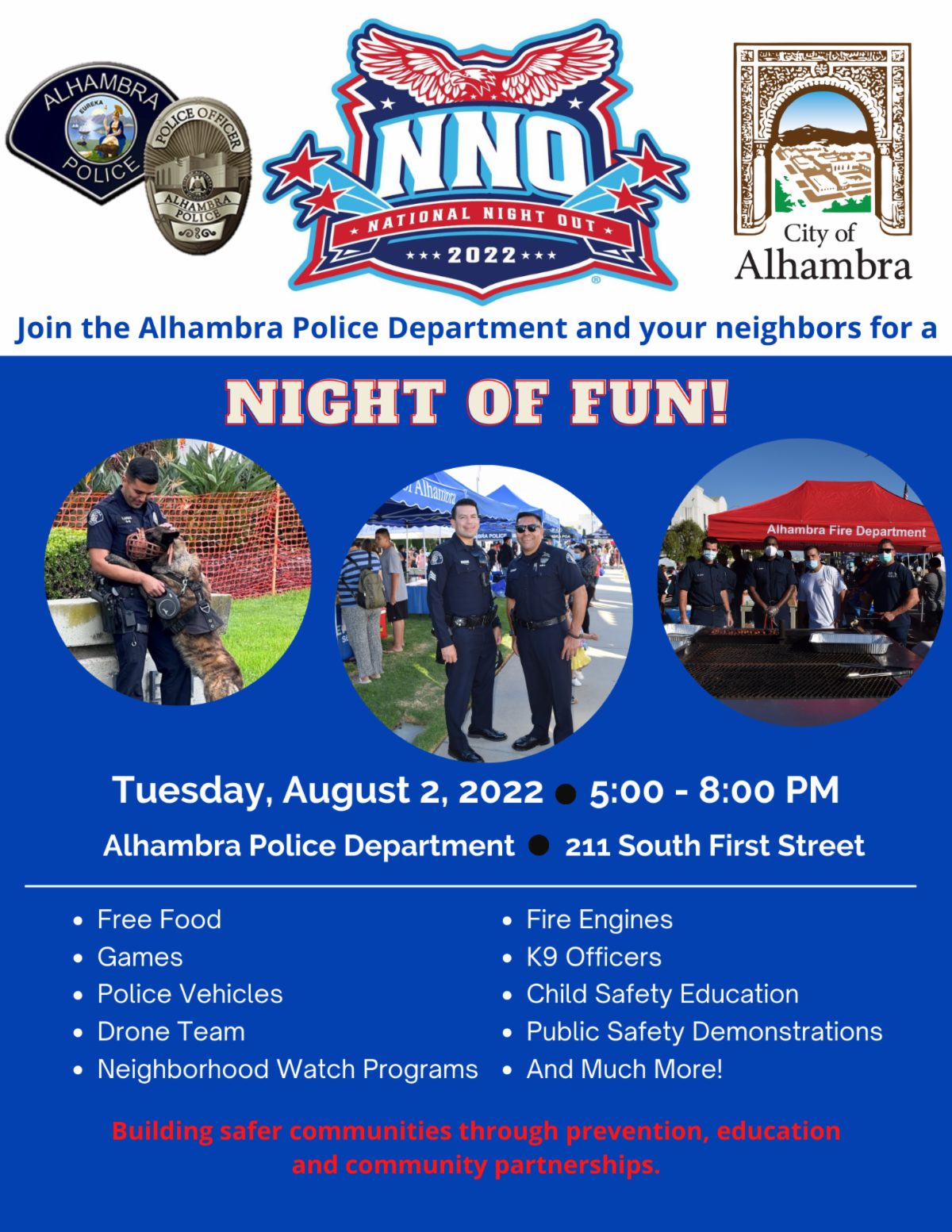 City of Alhambra Announcements 4th of July Fireworks, Movies and