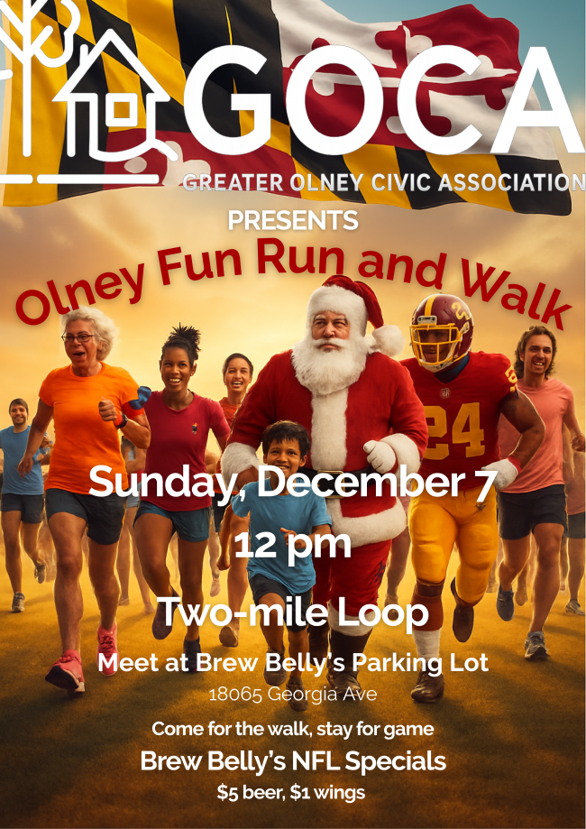 December Olney Fun Run & Walk Flyer
