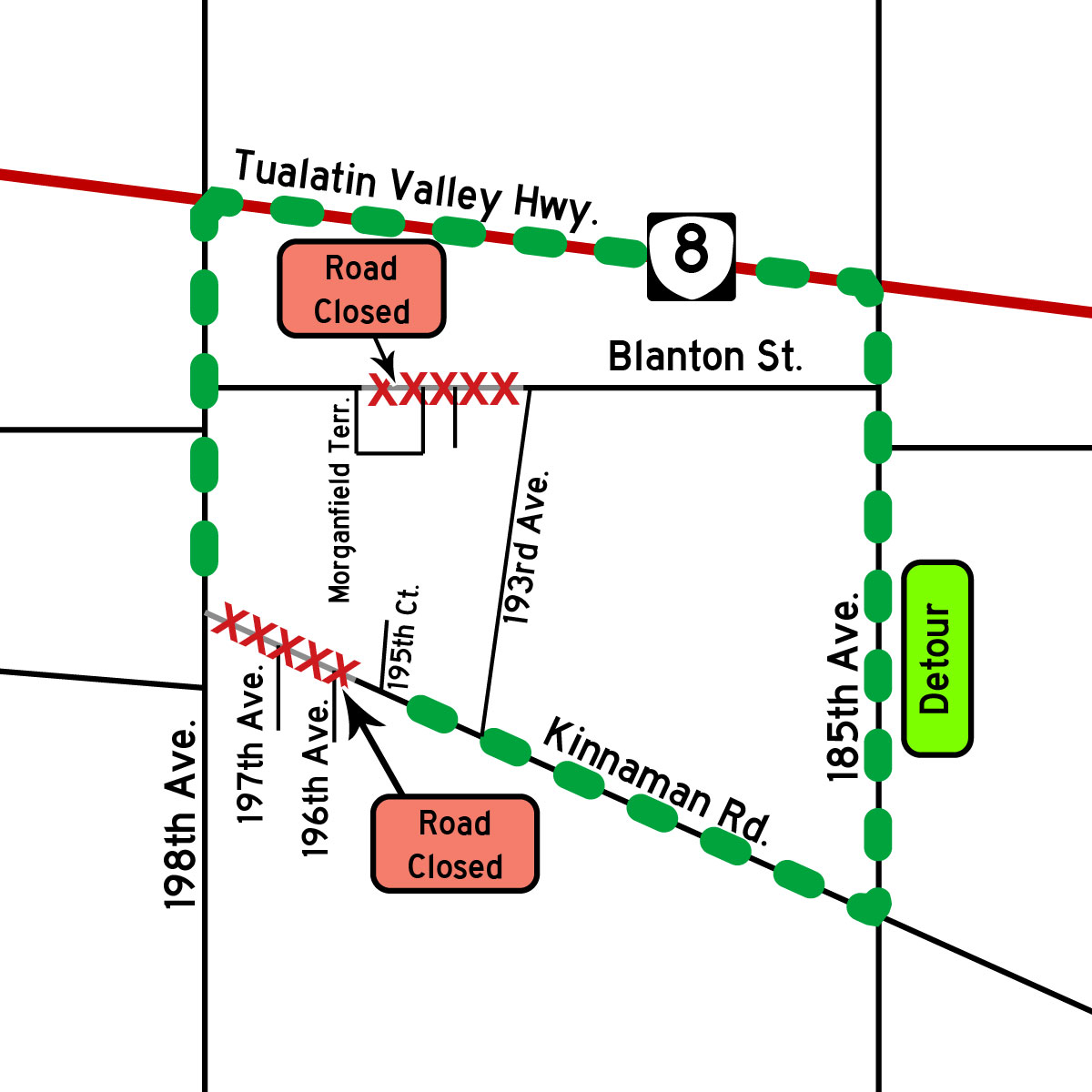 Kinnaman Road Detour