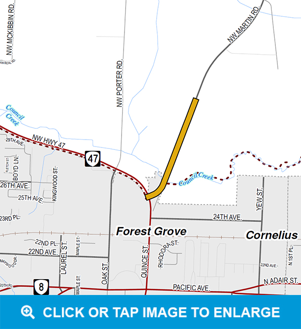 Martin Road location map