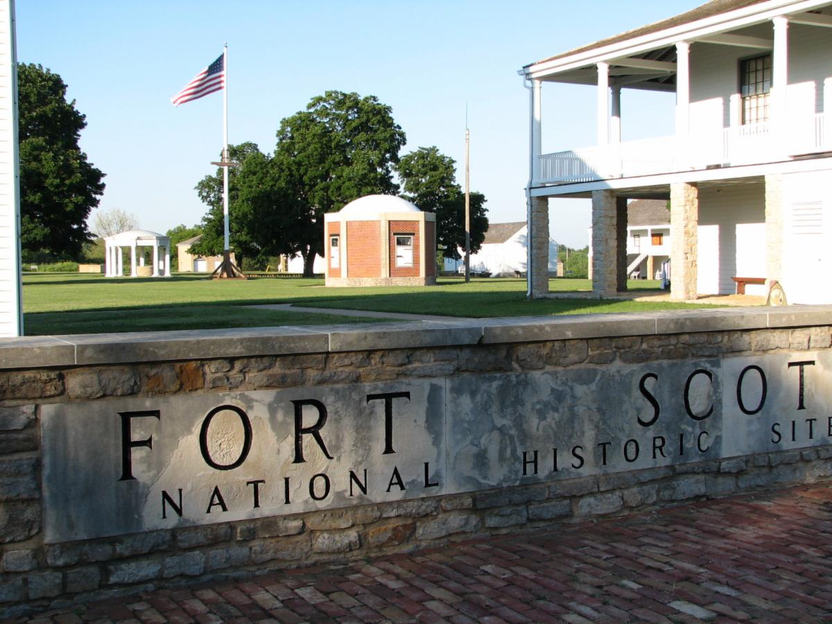 Fort Scott National Historic Site entrance sign