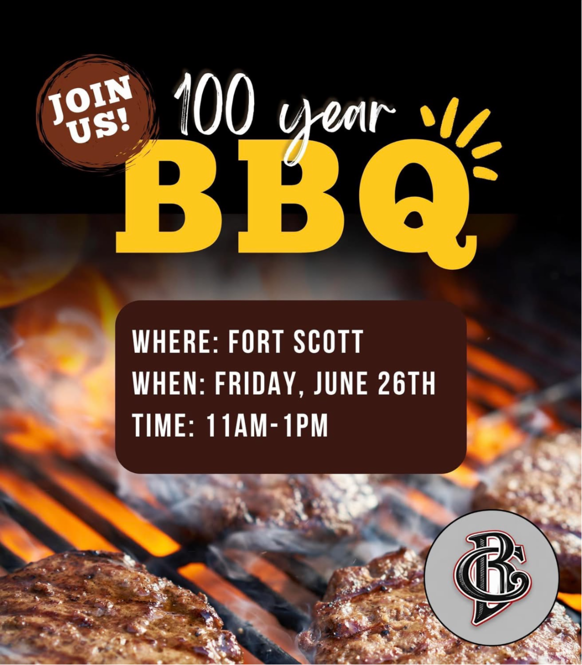 Citizens Bank 100 Year BBQ flyer