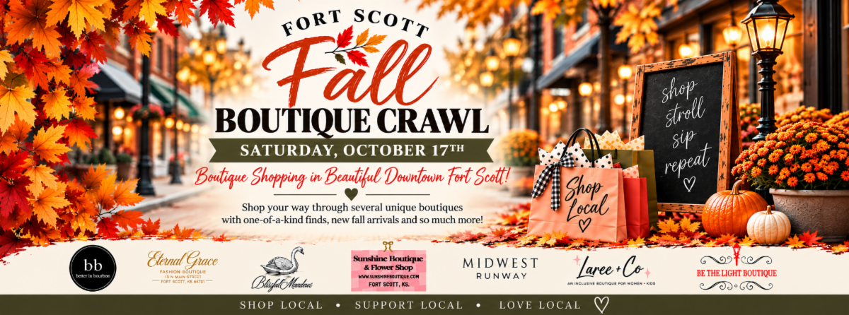 Fort Scott Fall Boutique Crawl, Saturday October 17