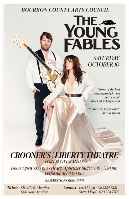 The Young Fables – Bourbon County Arts Council concert poster