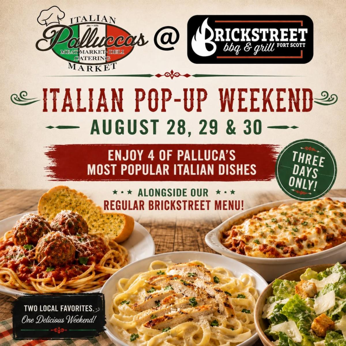Italian Pop-Up Weekend at Brickstreet BBQ