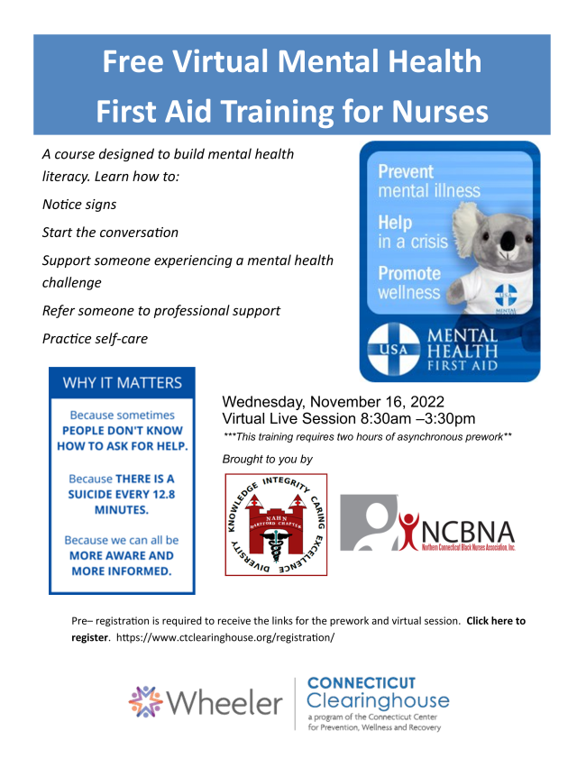 First Aid Virtual Free Virtual Mental Health First Aid Training for Nurses and Nursing ...