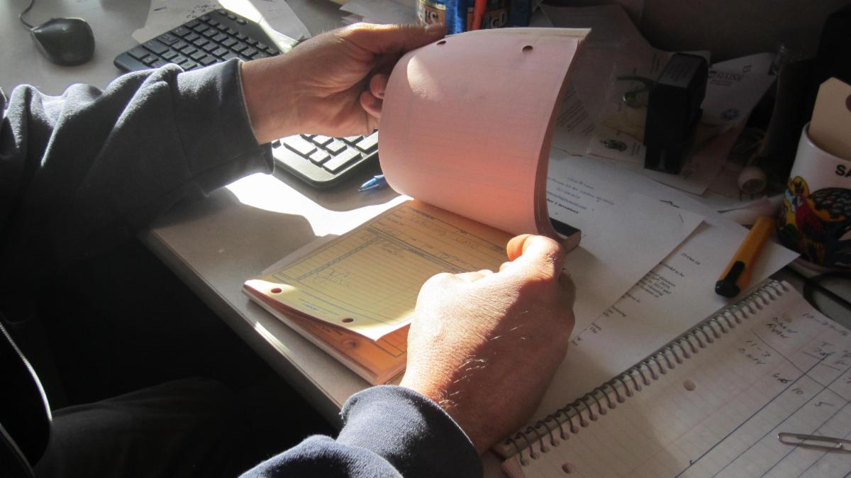 paperwork for farm records 