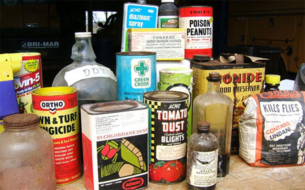 containers of pesticides