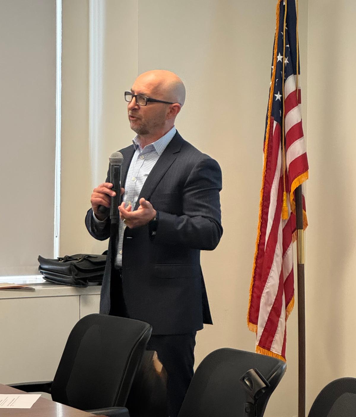 Jonathan Schwartz presenting at the June ABA meeting