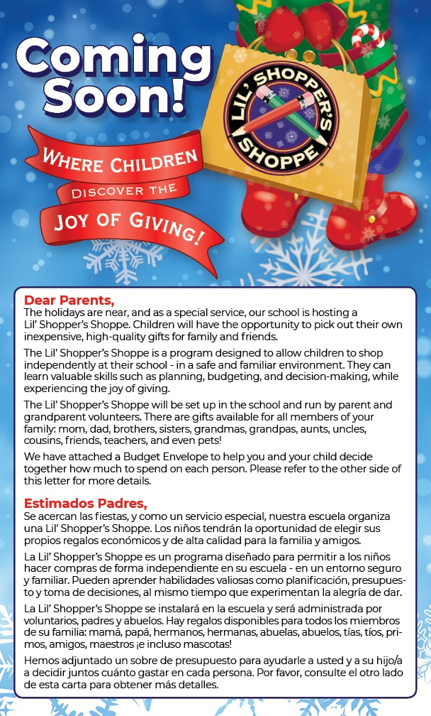 Holiday Shoppe flyer