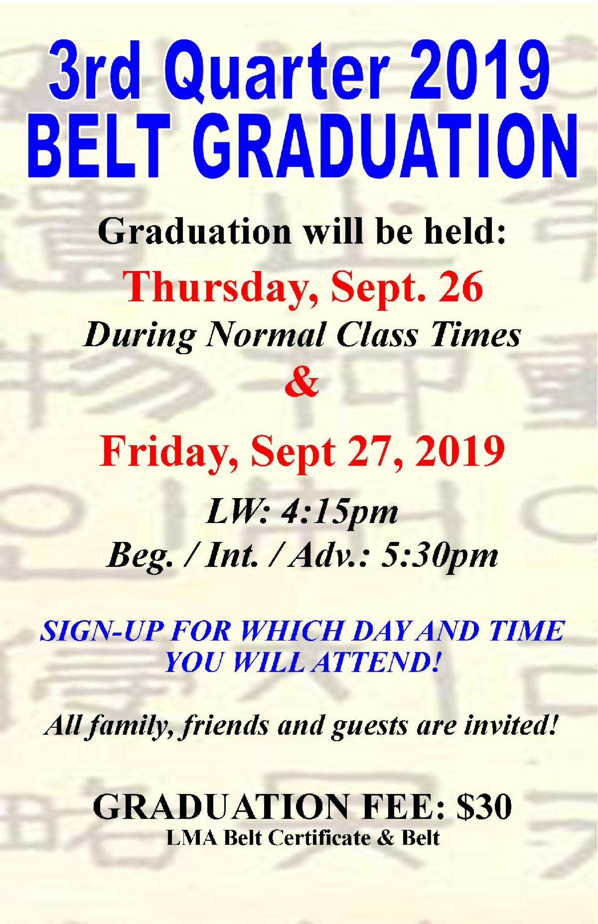 Testing & Graduation This Week