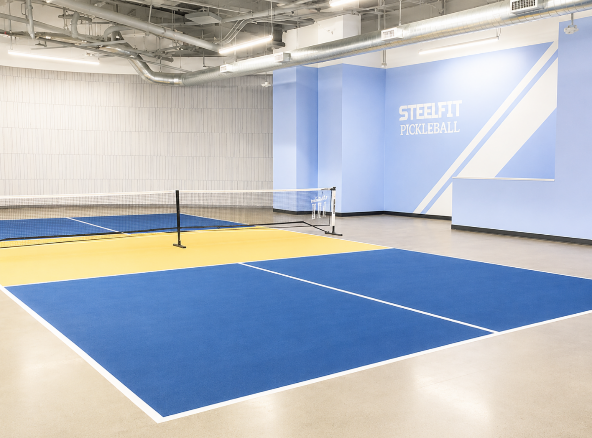 Indoor pickleball amenity at US Steel Tower