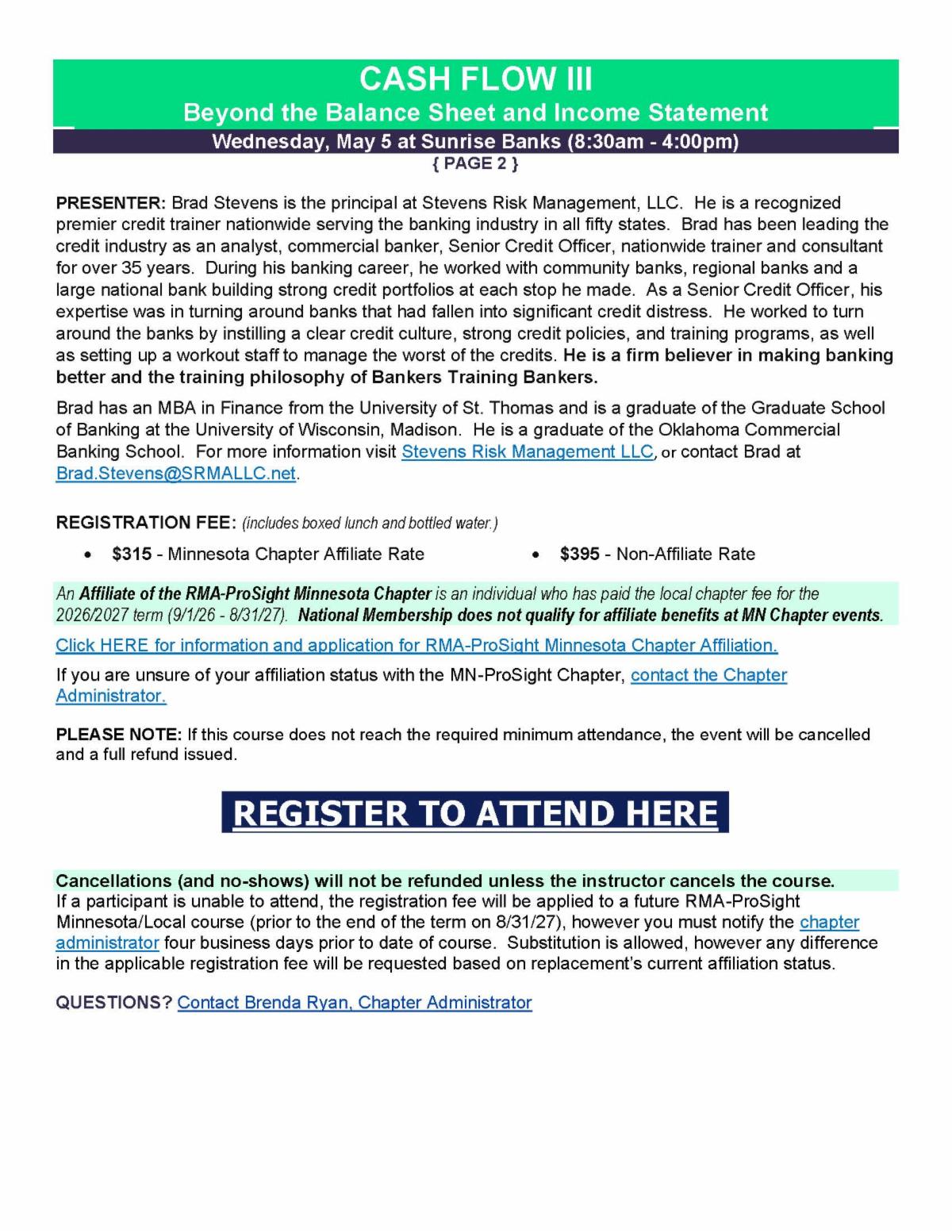 Cash flow III page 2 Cash flow III page 2