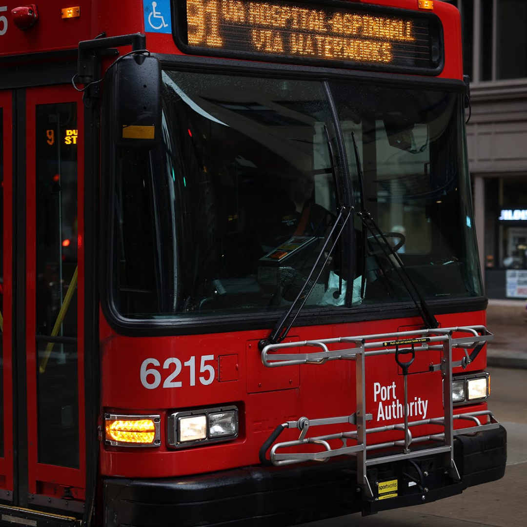 The front of a PRT bus