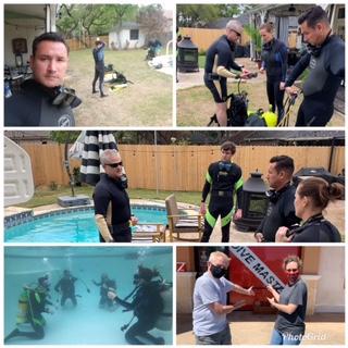 collage of training with divemasters in san antonio