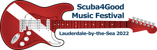 scuba 4 good graphic with red guitar with white dive flay crossing it