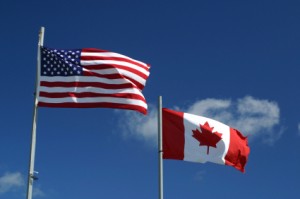 US Canada Flags