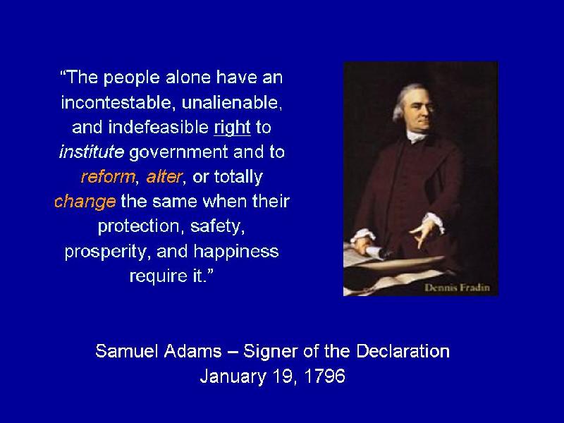 Sam Adams - Right to Reform