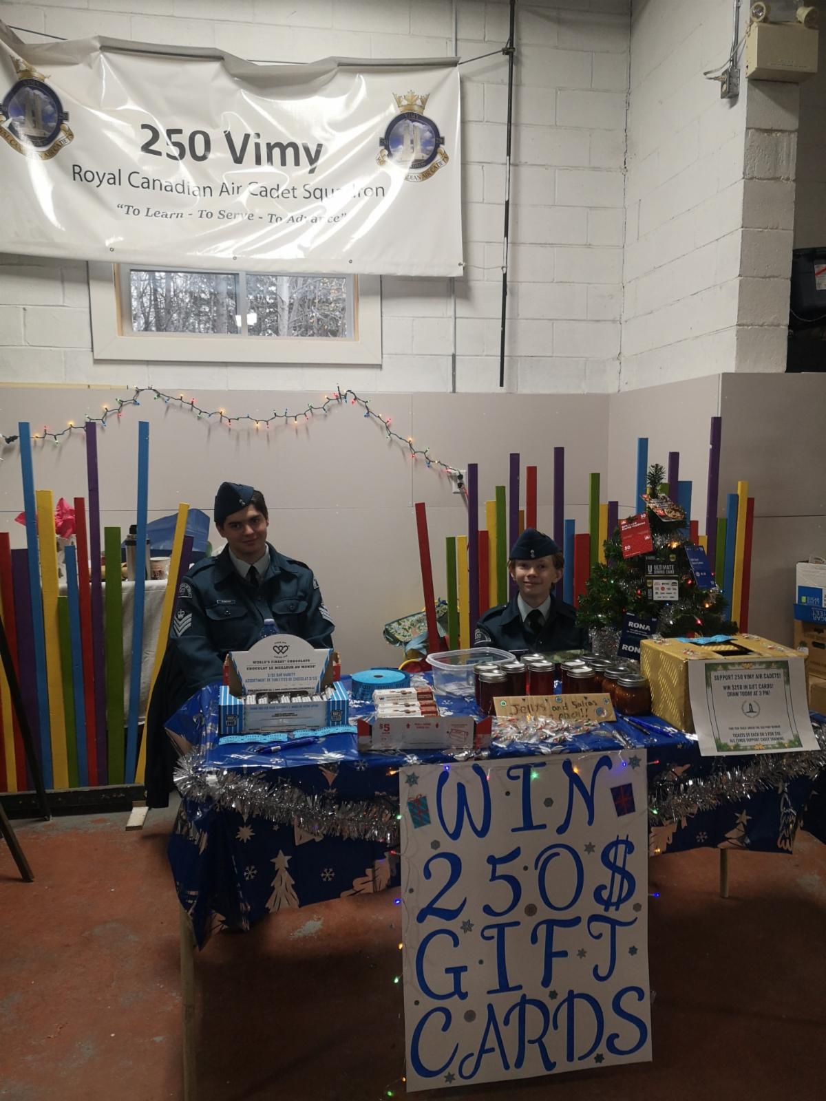 250 Vimy Air Cadet volunteering at a fundraiser
