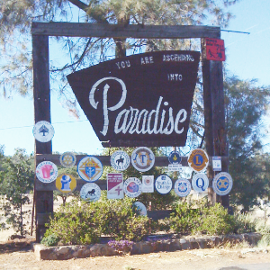 City welcome sign in Paradise California