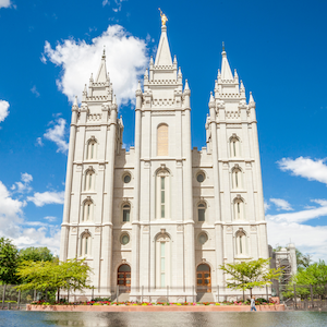 Photo of the main Mormon Temple