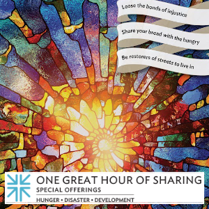 One Great Hour of Sharing bulletin cover 2025
