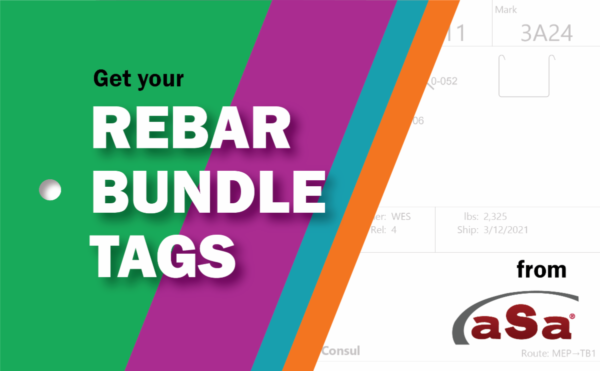 Rebar Bundle Tags from aSa Monthly ordering, friendly service, quality