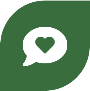 Heart speech bubble icon