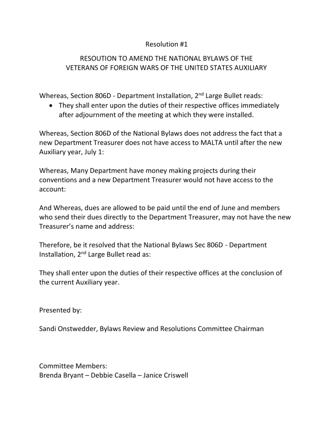 Arizona VFW Auxiliary Newsletter