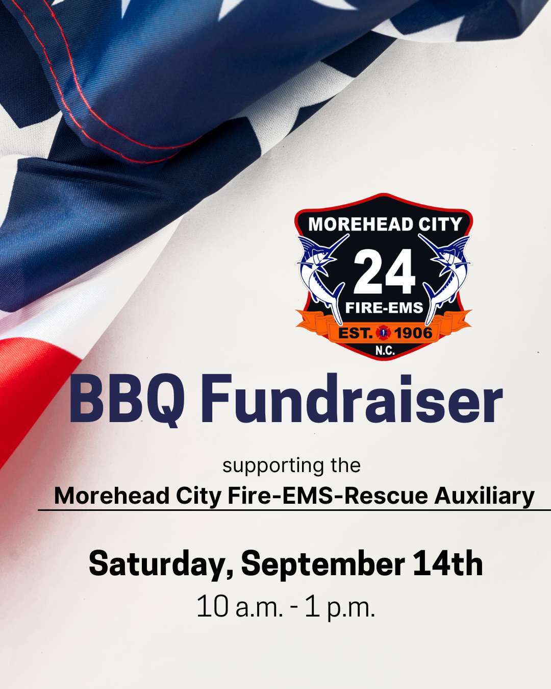 An American flag in the upper lefthand corner with the MCFD logo and text