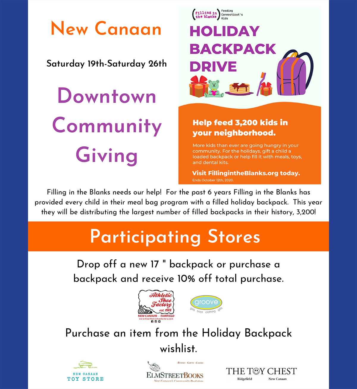 Downtown Community Giving, an Event sponsored by Filling in the Blanks