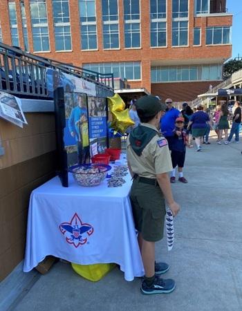Scout table at Durham Bulls game