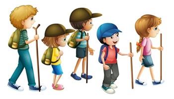 Hiking kids 
