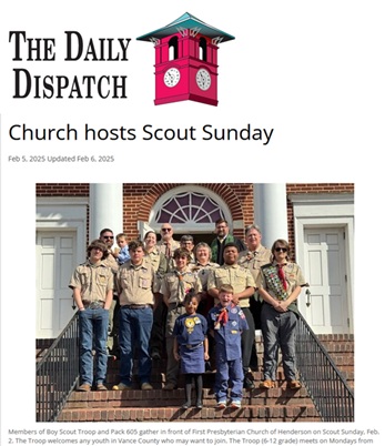 Scout Sunday article