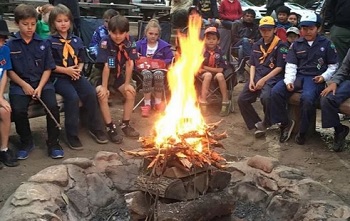 Cub Scout campfire