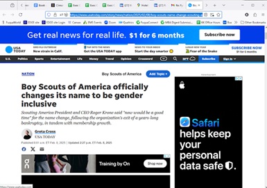 Scouting America rebrand webpage