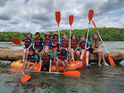 Scouts kayaking
