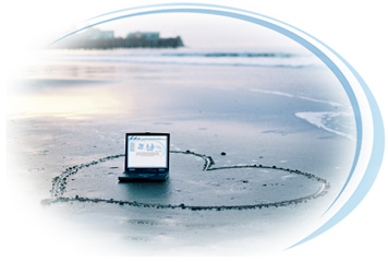 beach laptop