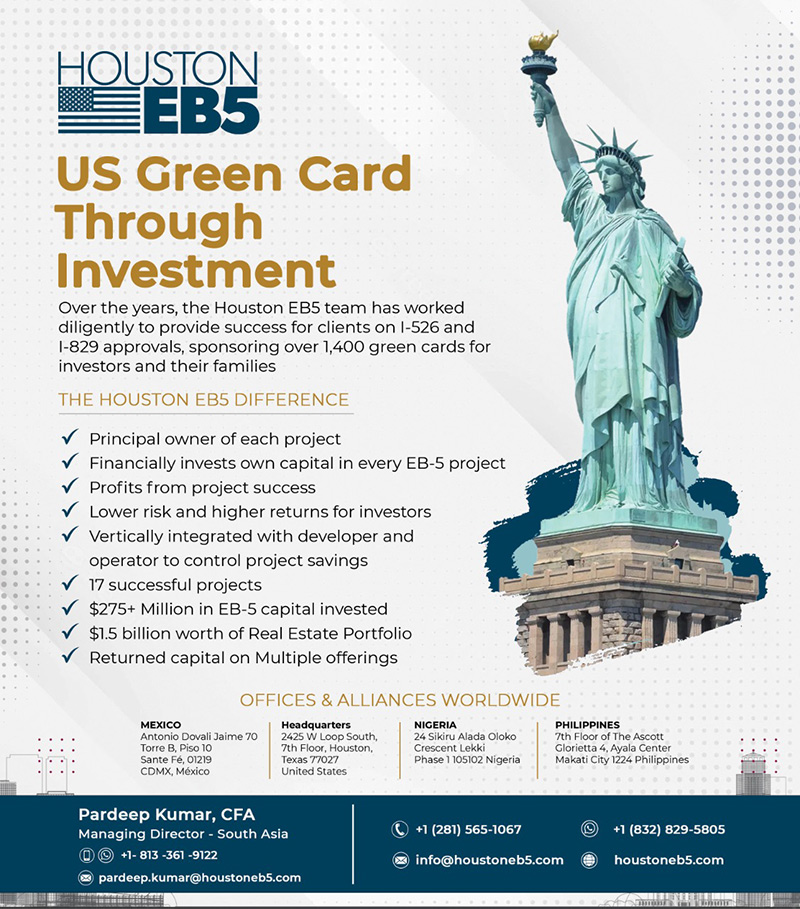 “US Green Card Through Investment – HoustonEB5”