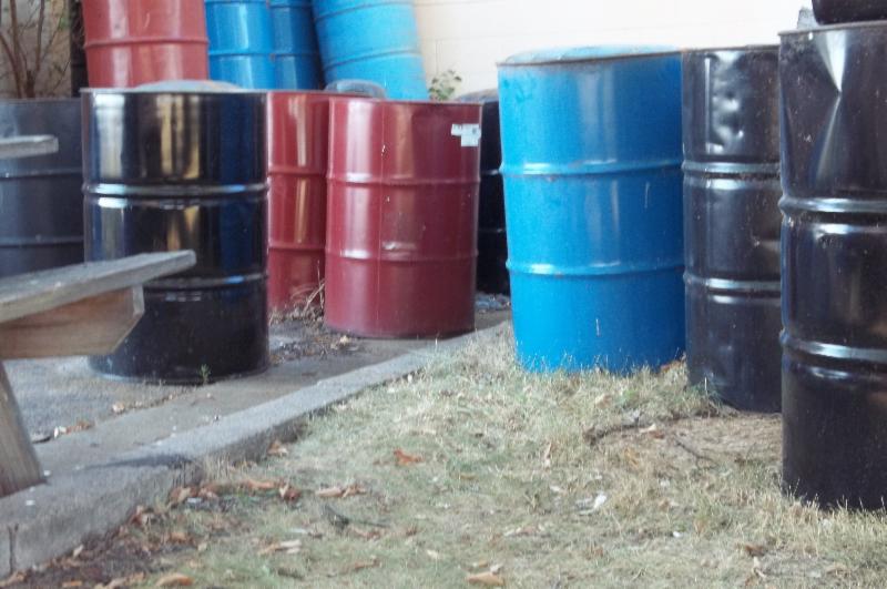 Drums of Inks and Solvents