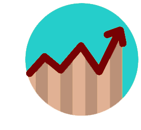 Chart graph icon - numbers rising