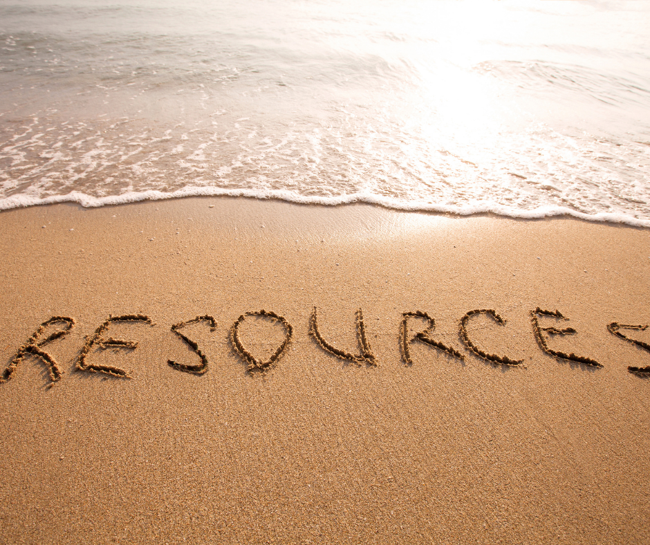 Decorative image that states "Resources"