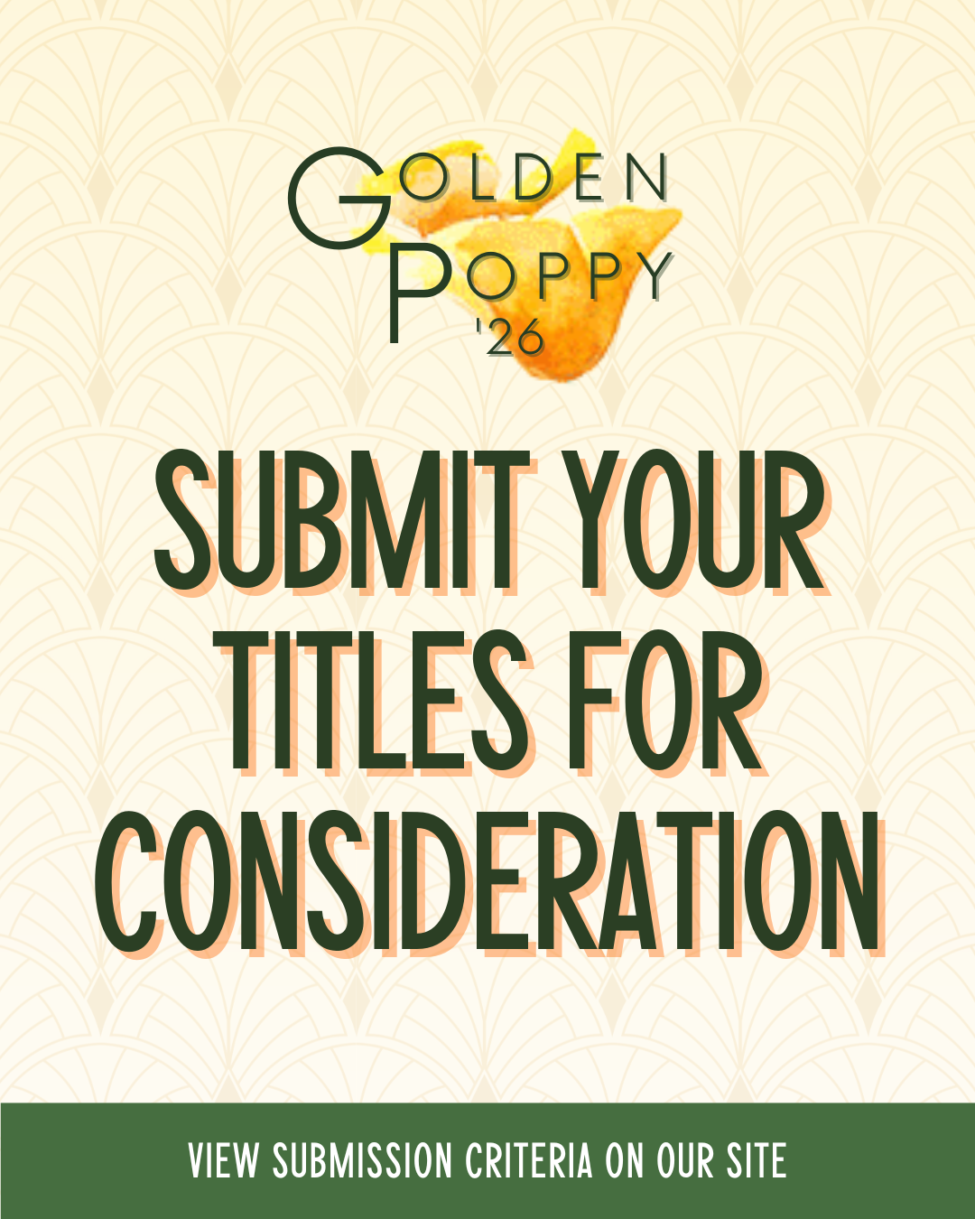 Golden Poppy 2026 Book Submissions Are Open