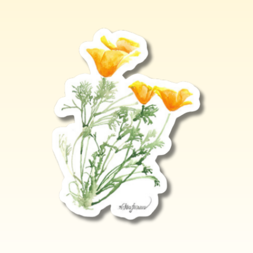 Golden Poppy Merch Sticker