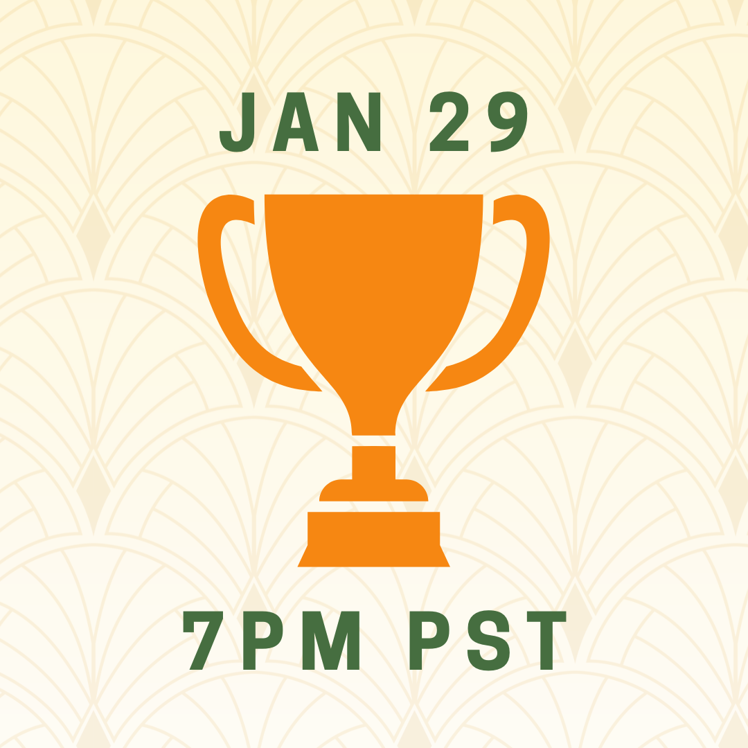 Golden Poppy Book Awards - January 29, 2025. 7pm PST