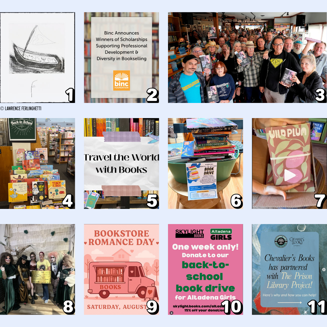 City Lights Bookstore Underground Bookstore Sausalito Bookstore Bookshop Santa Cruz Readers' Books Alibi Bookshop Wild Plum Books A Seat At the Table Rebel Reads Skylight Books Chevalier's Books