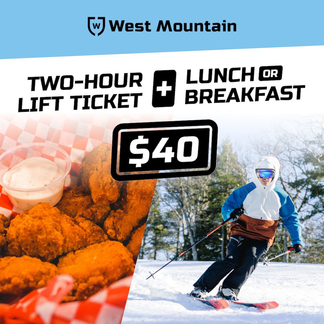 Two Hour Lift Ticket + Lunch or Breakfast Graphic