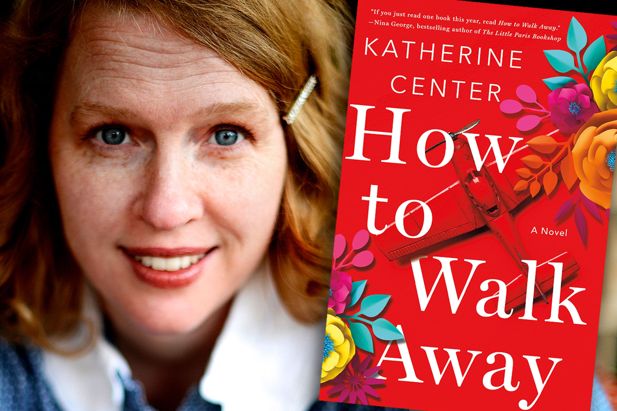 Author holding copy of the book How to Walk Away