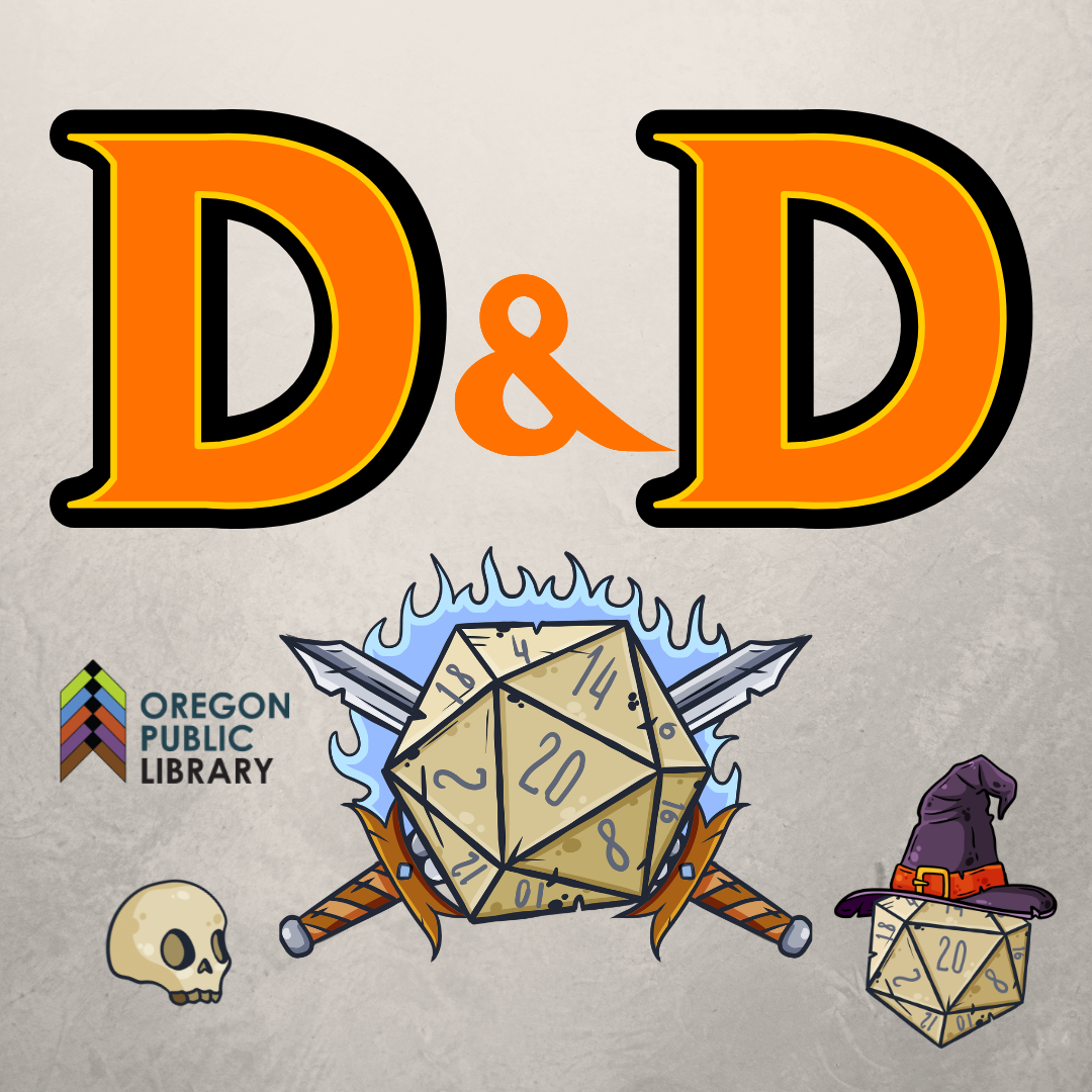 20 sided die with a witch's hat and a skull